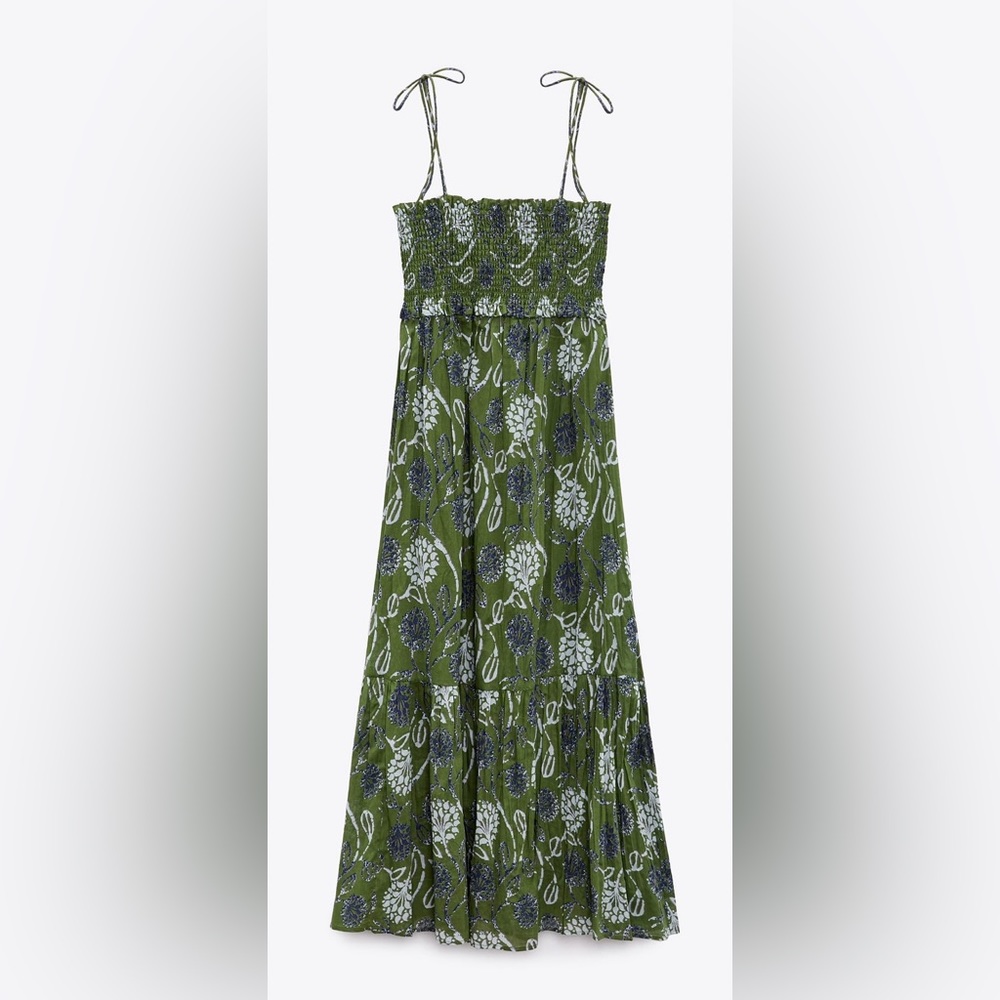 ZARA PRINTED MIDI DRESS - Small - NWT